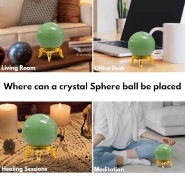 1.5 Inches Green Aventurine Crystal Ball with Stand