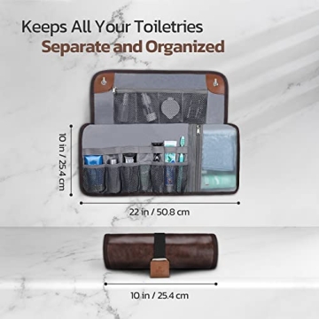 Men's Chic Brown Toiletry Bag for Travel Essentials