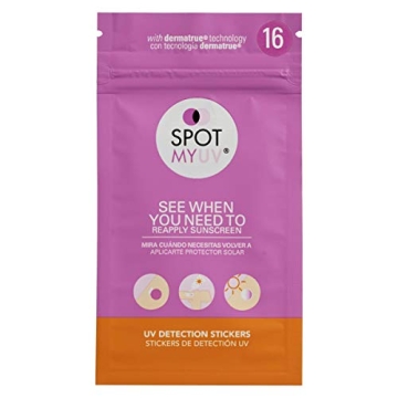 SPOTMYUV UV Detection Stickers for Sunscreen with Patented DERMATRUE SPF Sensing Technology | KNOW W...