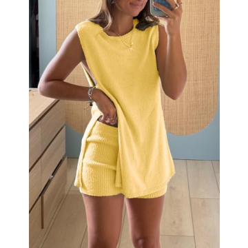 Chic Summer Sweater & Shorts Set for Women – BQDCQB