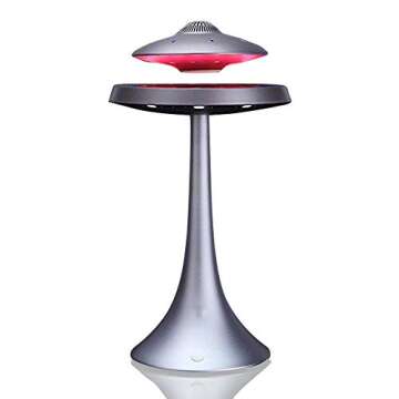 Levitating Floating Speaker, Magnetic UFO Bluetooth Speaker V4.0 , LED Lamp Bluetooth Speaker with 5...