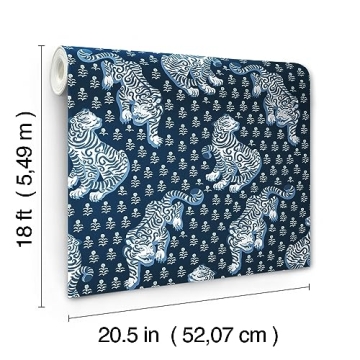 PrintFresh Navy Tiger Queen Wallpaper for Easy Home Decor