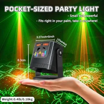 Portable Party Lights - Sound Activated DJ Disco Ball Strobe Light for Christmas Birthday Wedding Ho...