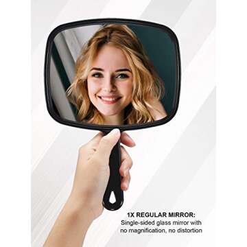 MIRRORNOVA Hand Mirror - Premium Quality Handheld Mirror for Salon Use