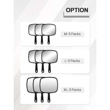 MIRRORNOVA Handheld Grooming Mirror for Salon Use