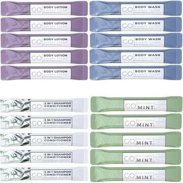 GO Essentials - Men and Women Travel Kit that contains Travel Size Shampoo and Conditioner Set, Mout...