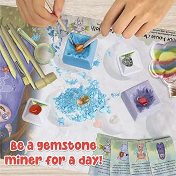 Gem Mining Kit - Fun Rock Collection for Kids Discovery