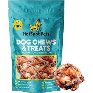 Hotspot Pets All Natural Beef Knee Caps for Dogs - Single Ingredient Chews for Aggressive Chewers
