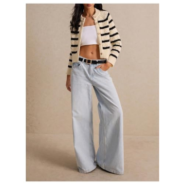 Trendy GORGLITTER Women's Striped Cardigan for Winter