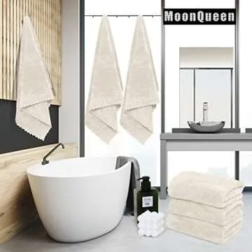 MOONQUEEN 2 Pack Premium Bath Towel Set - Quick Drying - Microfiber Coral Velvet Highly Absorbent To...