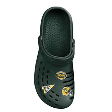 FOCO Green Bay Packers Shoe Decoration Charms - 3 Pack