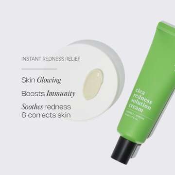 Meebak Cica Redness Solution Cream | Redness Relief for Face | Green Color-Corrector | BB Cream for Sensitive Skin | Green Color Corrector - Fair to Medium Skin