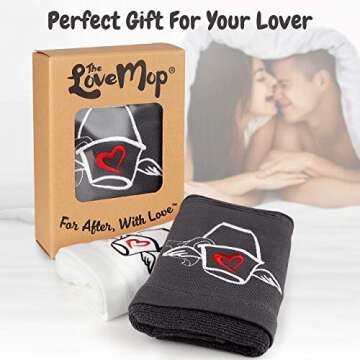 Love Mop Premium Cotton After Care Towel - Fun Gift Bachelorette Wedding Bridal Shower Party Couples...
