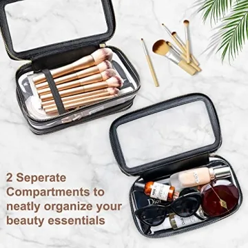 SAOQI Clear Makeup Bag for Stylish Travel Essentials