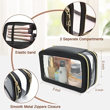 SAOQI Clear Makeup Bag for Stylish Travel Essentials