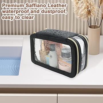 SAOQI Clear Makeup Bag for Stylish Travel Essentials
