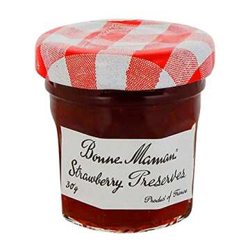 Bonne Maman Strawberry Preserve Mini Jars - 30 PCS x 1 OZ - Kosher Jam