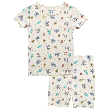 VAENAIT BABY Toddler Infant Kids Toddler Sleepwear Pajamas 2pcs Set Shirring Summer Breeze L