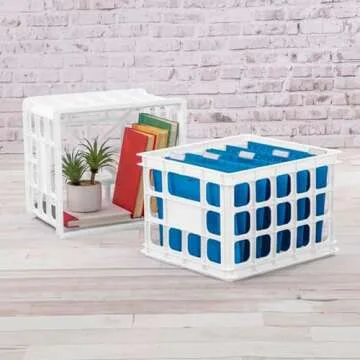 Sterilite Stackable Storage Crates for Home & Office