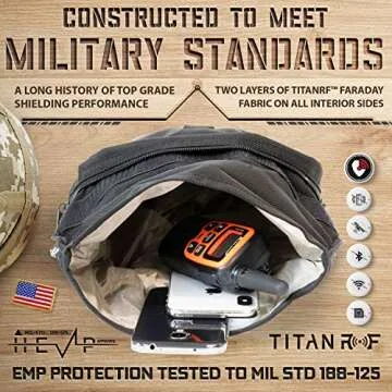 Mission Darkness MOLLE Faraday Pouch // Military-Grade Bag with RF Signal Blocking Liner Attaches to MOLLE Webbing Systems // Anti-Hacking & Tracking Assurance, Data Privacy for Handheld Devices