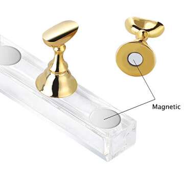 Etercycle Acrylic Nail Display Stand - DIY Magnetic Holder for Perfect Nail Art