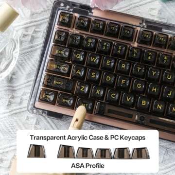 KiiBoom Phantom 81 V2 75% Hot Swappable Upgraded Crystal Gasket-Mounted Mechanical Keyboard, Triple Mode NKRO Gaming Keyboard with South-Facing RGB, Clear Keycaps, 4000mAh Battery for Win/Mac (Black)