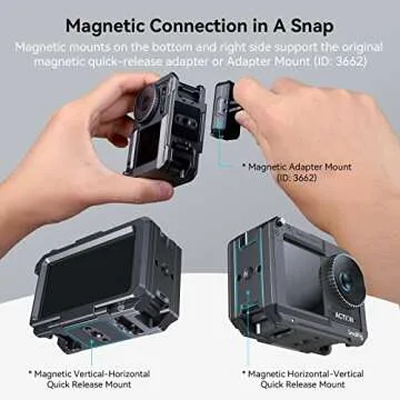 SmallRig Action 5 Pro Action 4 Action 3 Camera Cage for DJI, Protective Cage Compatible for DJI Mic, Protective Frame for DJI Osmo Action 5 Pro Action 4 Action 3