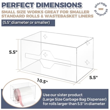 Durable Acrylic Trash Bag Dispenser Organizes Up to 80 Bags