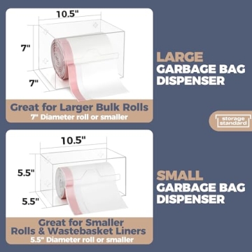 Durable Acrylic Trash Bag Dispenser Organizes Up to 80 Bags
