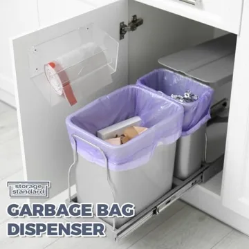 Durable Acrylic Trash Bag Dispenser Organizes Up to 80 Bags