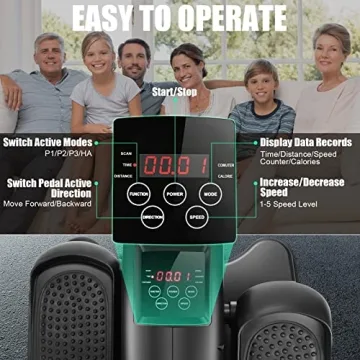 ANCHEER Under Desk Elliptical for Seniors - Quiet & Portable