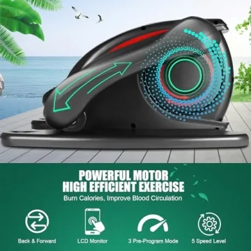 ANCHEER Under Desk Elliptical for Seniors - Quiet & Portable