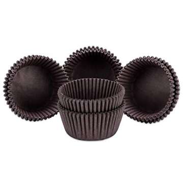 Gifbera Swedish Paper Muffin Baking Cups Brown Mini Cupcake Liners 300-Count, Coffee Color