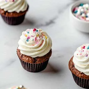 Gifbera Swedish Mini Cupcake Liners - 300 Count Coffee Color