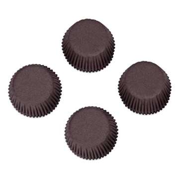 Gifbera Swedish Mini Cupcake Liners - 300 Count Coffee Color