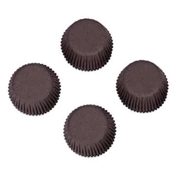 Gifbera Swedish Mini Cupcake Liners - 300 Count Coffee Color
