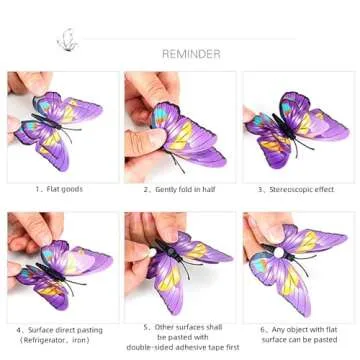 RENUIS 24PCS 3D Butterfly Wall Decals for Home Decor