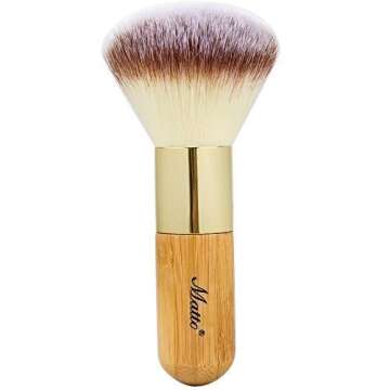 Matto Bamboo Powder Mineral Kabuki Brush - Large Coverage Powder Mineral Foundation Makeup Brush 1 P...