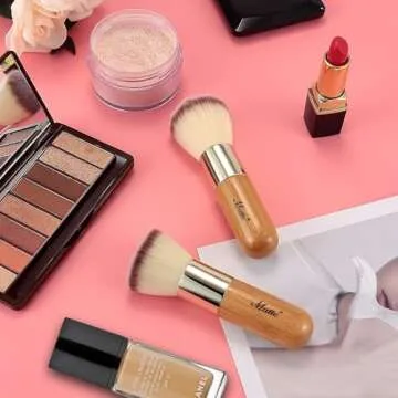 Matto Bamboo Powder Mineral Kabuki Brush - Large Coverage Powder Mineral Foundation Makeup Brush 1 Piece