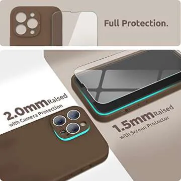 SURPHY iPhone 13 Pro Max Liquid Silicone Case with Protector