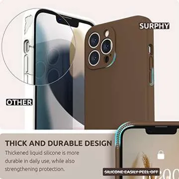 SURPHY iPhone 13 Pro Max Liquid Silicone Case with Protector