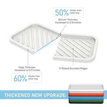 EG-SIPRO Silicone Sponge Holder,Large 10" Kitchen Sink Organizer Tray Kitchen Soap Tray Soap Sponge ...