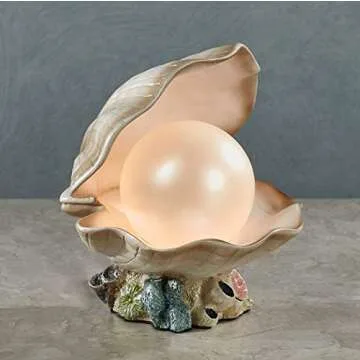 Clamshell Pearl Accent Lamp - Nautical Night Light