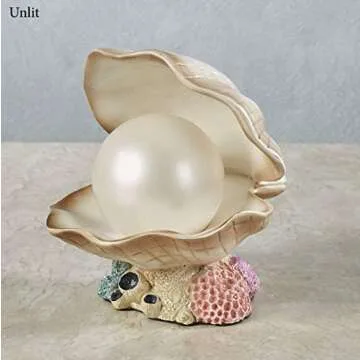 Clamshell Pearl Accent Lamp - Nautical Night Light