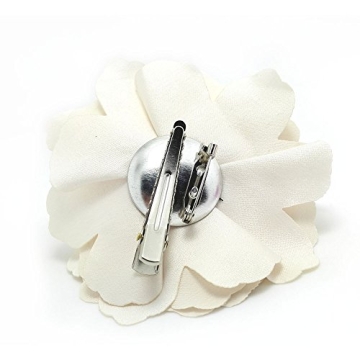 Meilliwish Camellias Flower Hair Clip Brooch Pin Cream A74