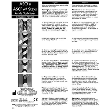 Med Spec ASO Ankle Stabilizer in Black, Large