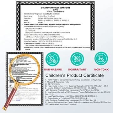 MEROCO Montessori Screw Driver Board for Kids Educational Toy