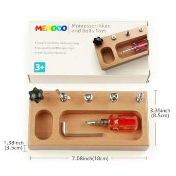 MEROCO Montessori Screw Driver Board for Kids Educational Toy