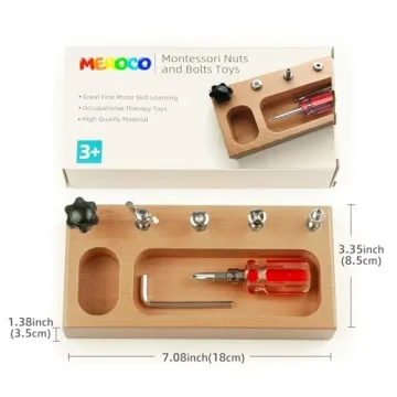 MEROCO Montessori Screw Driver Board for Kids Educational Toy
