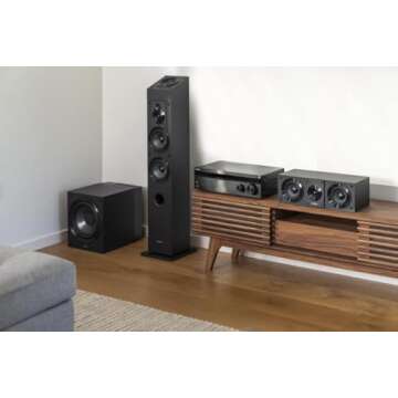 Sony SSCS8 2-Way 3-Driver Center Channel Speaker - Black, 4 Bookshelf Speaker System